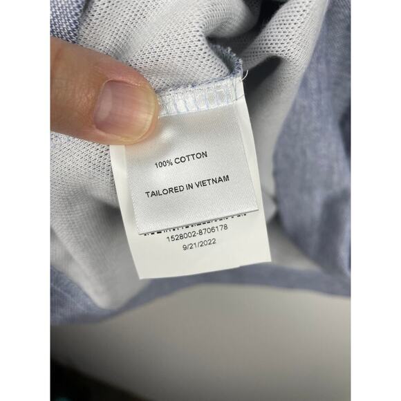 NWT J. Hilburn Men's Light Blue 100% Cotton Quarter Zip Pullover - Picture 5 of 8